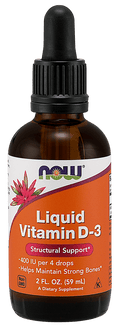 NOW LIQUID VITAMIN D3 400IU DROPS 59ML