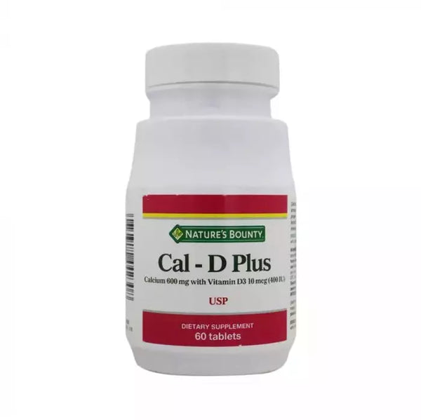NATURES BOUNTY CALCIUM 600 PLUS VITAMIN D TAB 60s