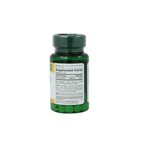 Nature's Bounty Biotin 1000mcg Supports Healthy Hair ,Skin & Nails - Med7 Online