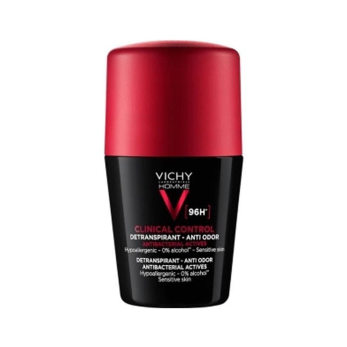 VICHY HOMME 96H مزيل عرق رول أون بلاك كلينيكال كنترول 50 مل