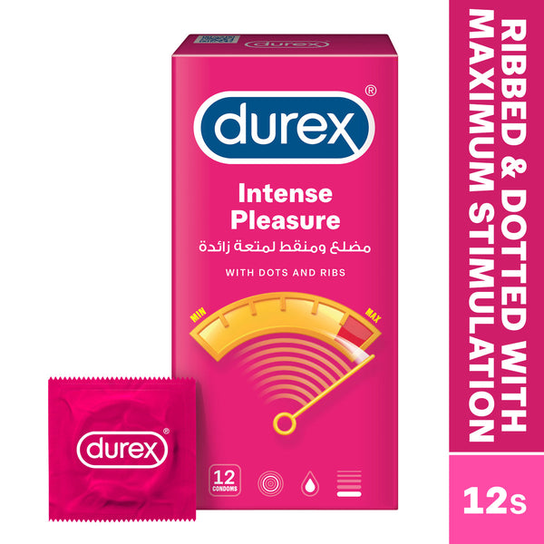 DUREX INTENSE PLEASURE WITH DOTS AND RIBS CONDOM 12s