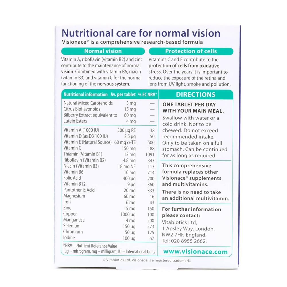 VITABIOTICS VISIONACE ORIGINAL TAB 30S
