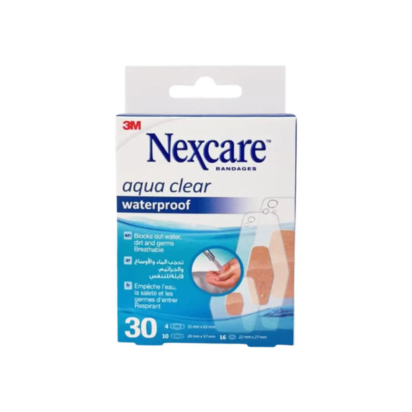 3M Nexcare Aqua Clear Waterproof Bandage 30s