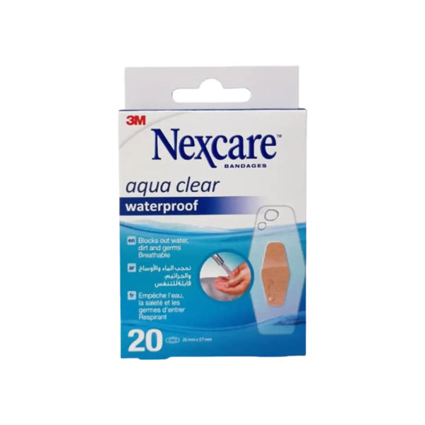 3M Nexcare Aqua Clear Waterproof Bandage 20s