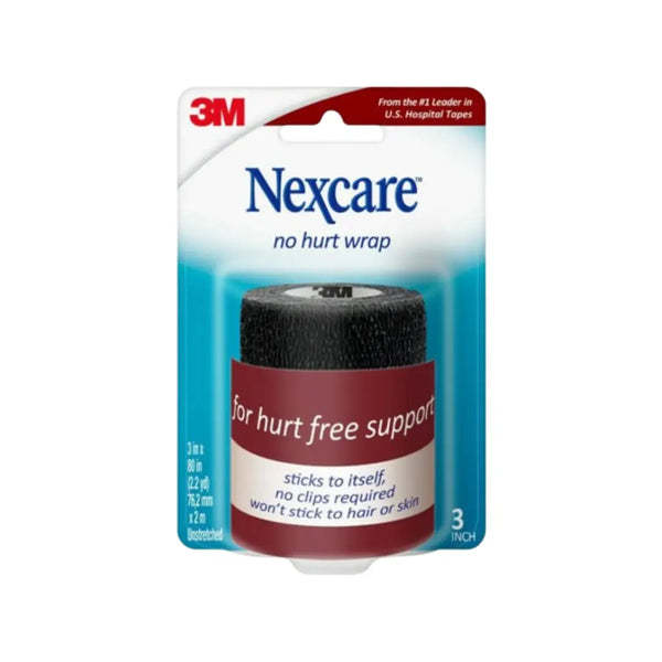 3M Nexcare No Hurt Wrap 3in x 2.2yd Black