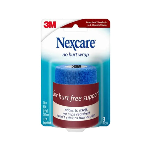 3M Nexcare No Hurt Wrap 3in x 2.2yd Blue