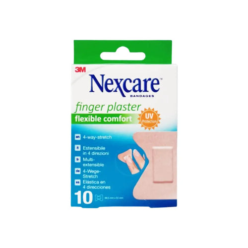 3M Nexcare UV Protection Finger Plaster 10 count box front view