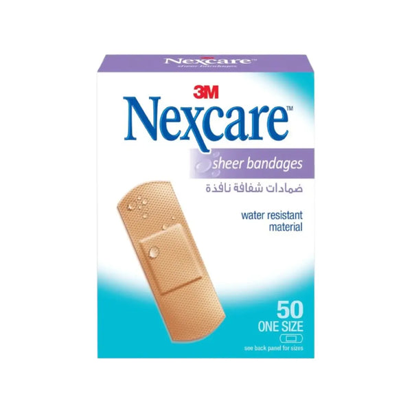 3M Nexcare Water Resistant Sheer Bandages 50s 656-50