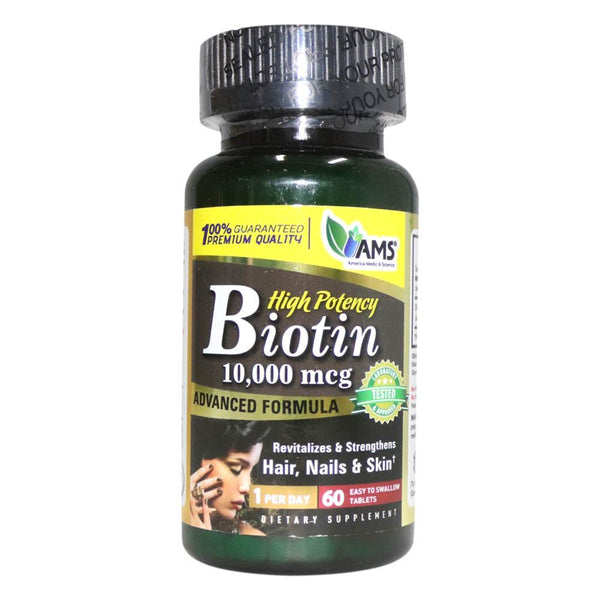 AMS BIOTIN 10000MCG TAB 60s