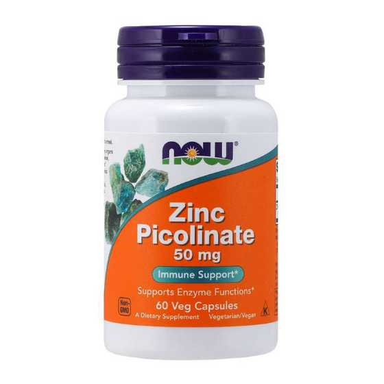 NOW ZINC PICOLINATE 50MG VEG CAP 60s