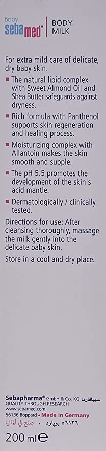 Sebamed Baby Body Milk with Panthenol 200ml