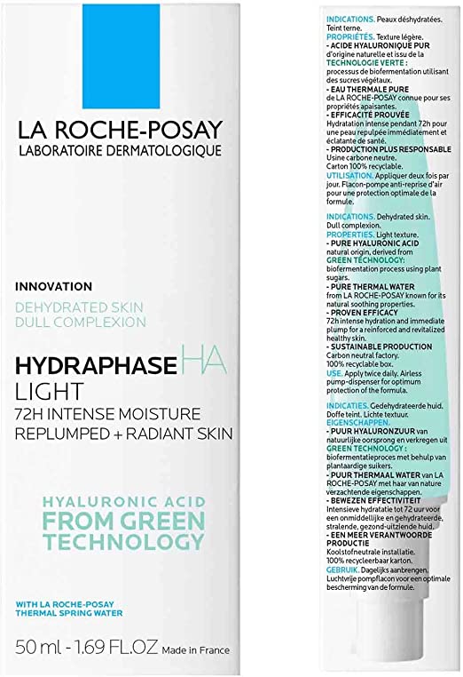 LA ROCHE POSAY HYDRAPHASE HA LIGHT 72HR INTENSE MOISTURISER 50ML