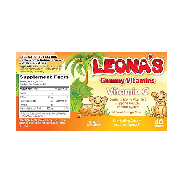 LEONAS VITAMIN C ORANGE GUMMIES 60s