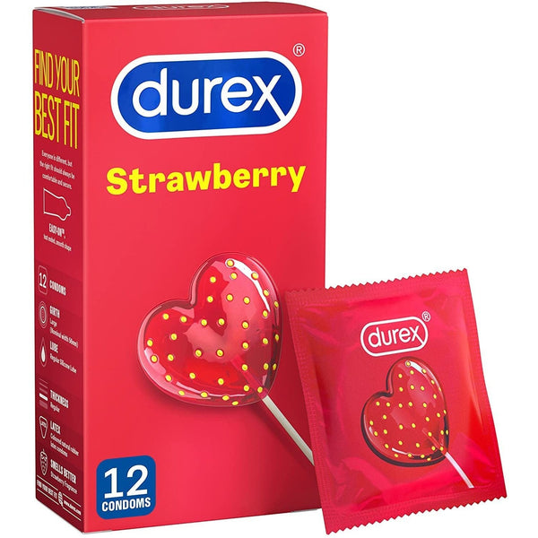 DUREX SENSUAL STRAWBERRY FUN CONDOM 12s