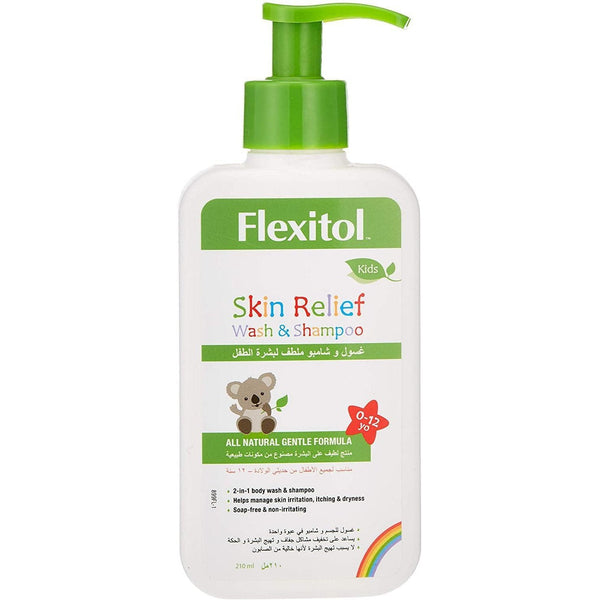 FLEXITOL KIDS SKIN RELIEF WASH&SHAMPOO PUMP 210ML