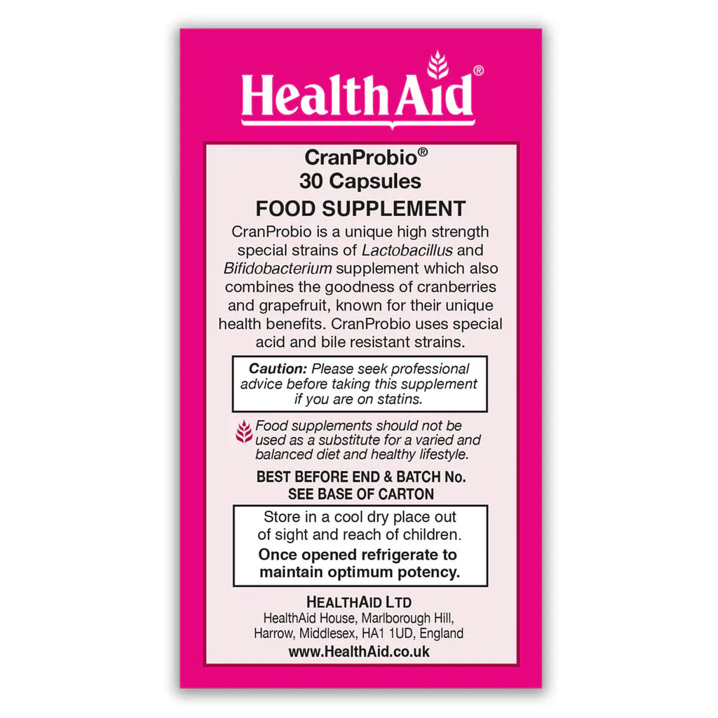 HEALTH AID CRANPROBIO CAP 30s