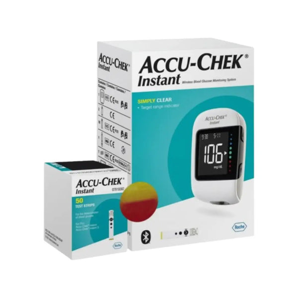 ACCU Chek Instant Glucose Monitor + Strips 50s