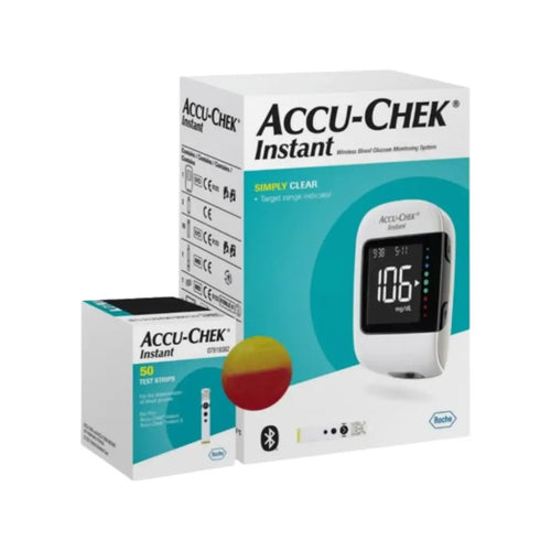 ACCU-CHEK Instant Glucose Monitor with 50 Test Strips – Fast & Accurate Blood Sugar Testing
