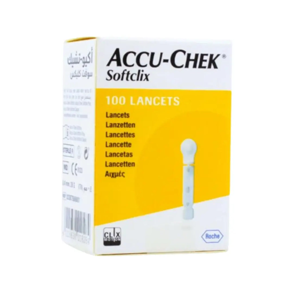 ACCU-CHEK Softclix Lancets 100 Pack – Sterile, Pain-Reduced Blood Sampling