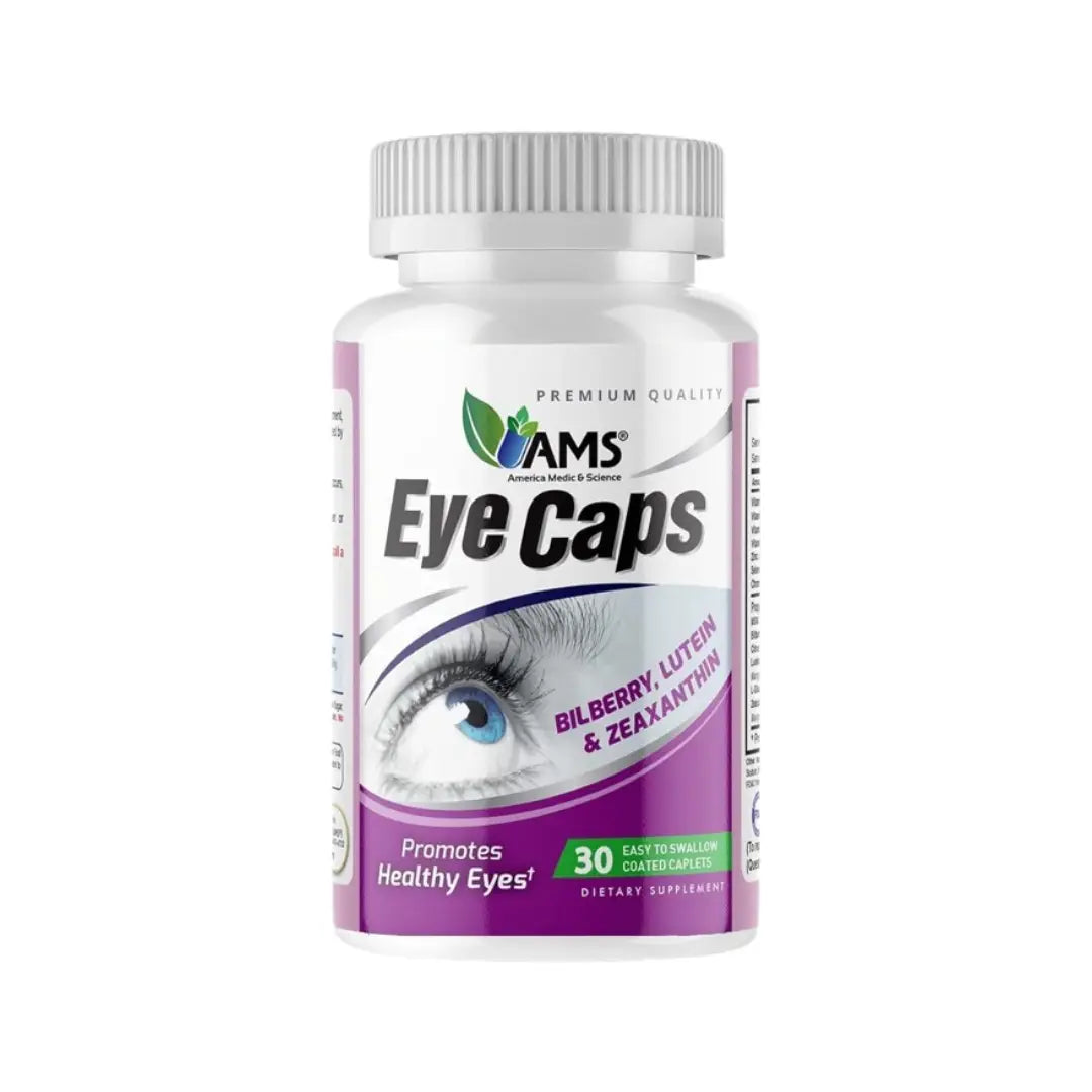 AMS Eye Caps 30 Coated Caplets – Eye Health Dietary Supplement with Lutein & Vitamins
