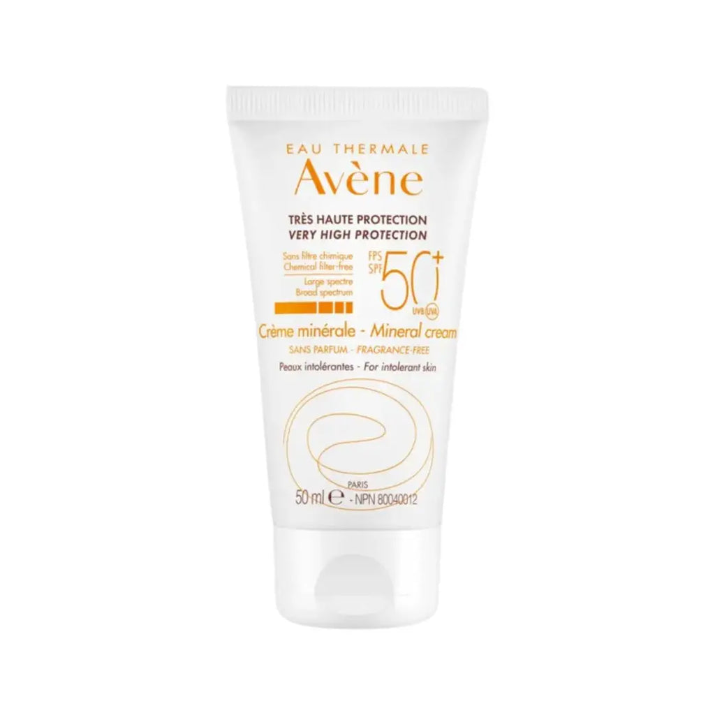 كريم أفين للحماية العالية جدًا من الشمس بعامل حماية SPF50+ المعدني 50 مل