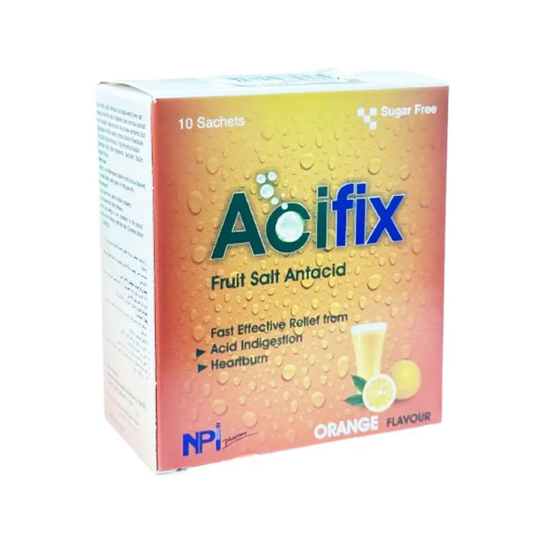 Acifix Antacid Orange Sachet 10s