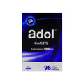 Adol Paracetamol 500mg Caplets 96s pain relief tablets