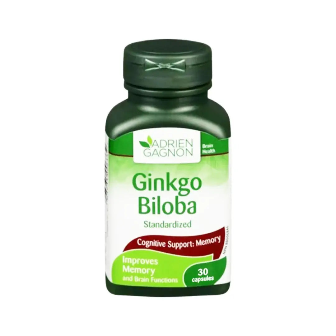 Adrien Gagnon Ginkgo Biloba Capsules 30s – Herbal Supplement for Daily Cognitive & Circulation Support