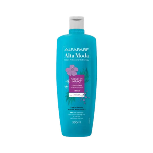 Alfaparf Alta Moda Keratin Impact Strengthening Conditioner 300ml – Repairing Conditioner for Damaged & Weak Hair
