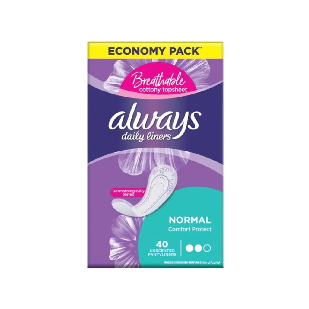 Always Daily Liners Normal Comfort Protect 40s | Freshness & Everyday Panty Liners