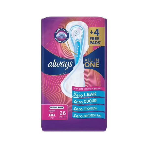 Always All In One Ultra Slim Pads Large 26s
