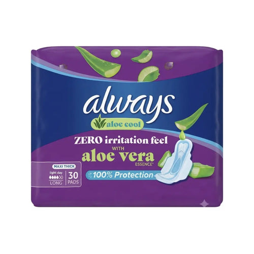 Always Aloe Cool Maxi Thick Long Pads with Wings 30s 45919