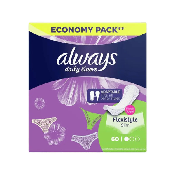 Always Daily Liners Flexistyle Slim Fresh Scent 60s