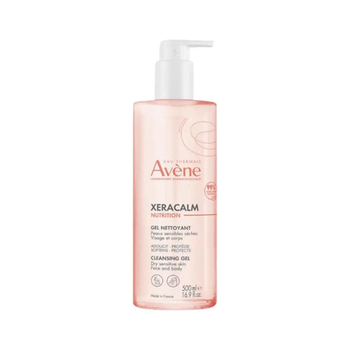 Avène XeraCalm Cleansing Gel 500ml – Gentle Soap-Free Cleanser for Dry & Sensitive Skin