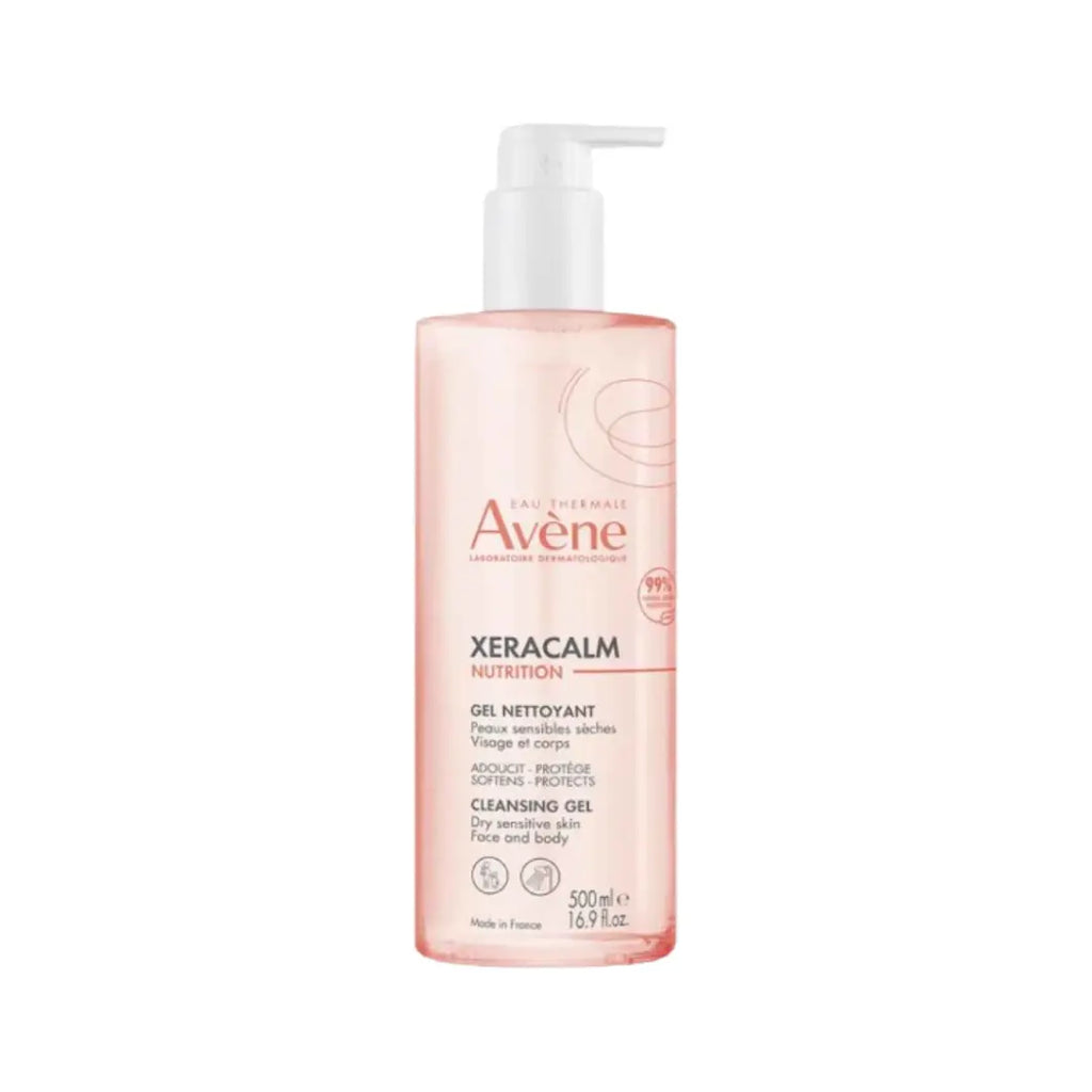 Avène XeraCalm Cleansing Gel 500ml – Gentle Soap-Free Cleanser for Dry & Sensitive Skin