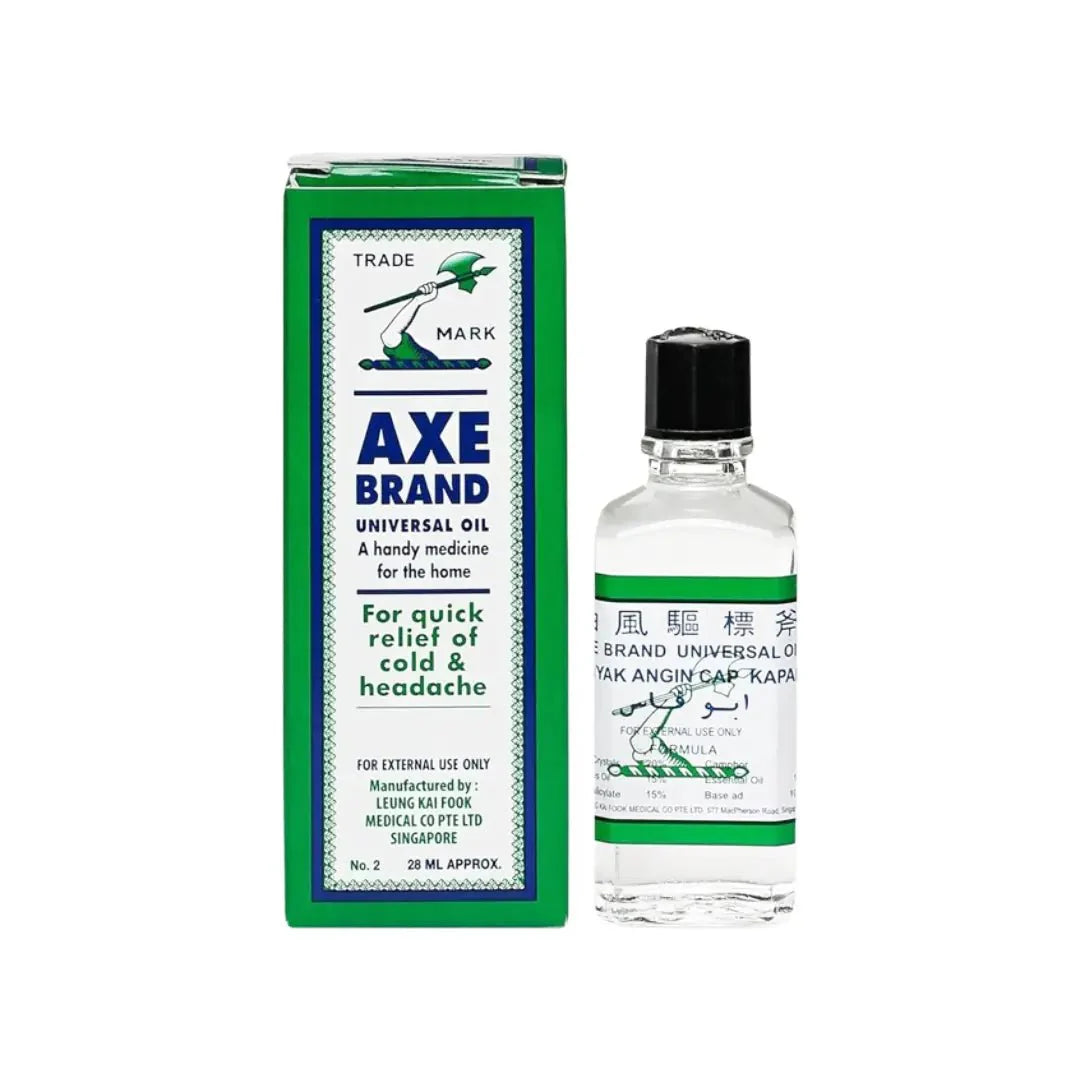 Axe Brand Universal Oil 28ml – soothing multipurpose oil for headaches, muscle aches, and cold relief