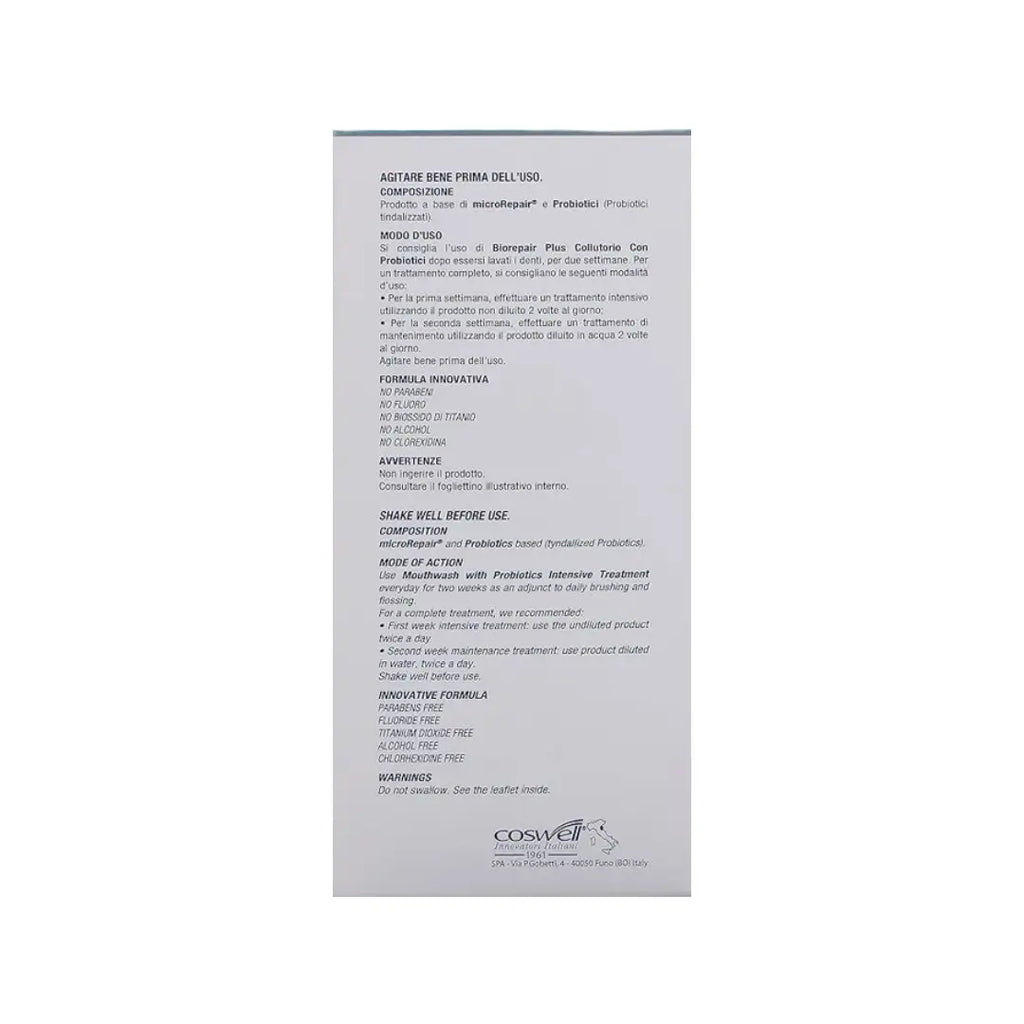 BIOREPAIR Plus Oral Care Mouthwash with Probiotic 250ml