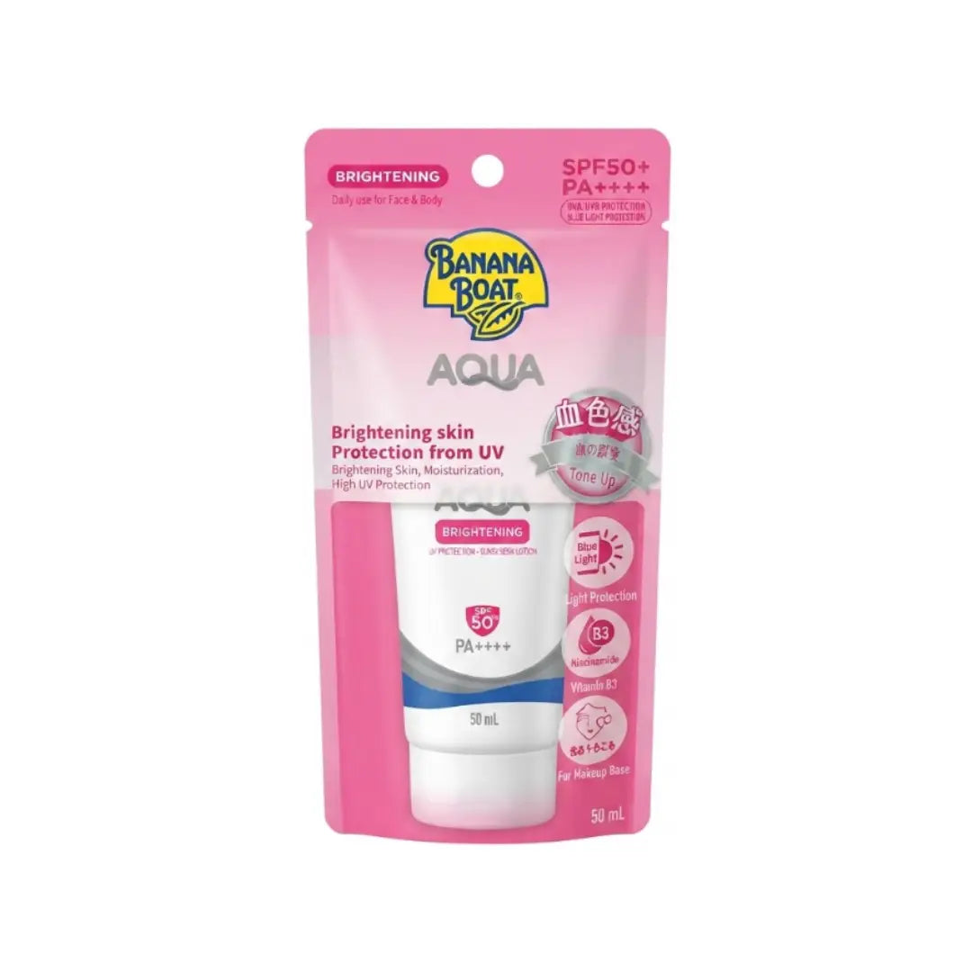 Banana Boat Aqua Brightening UV Protection Sunscreen Lotion SPF50 50ml