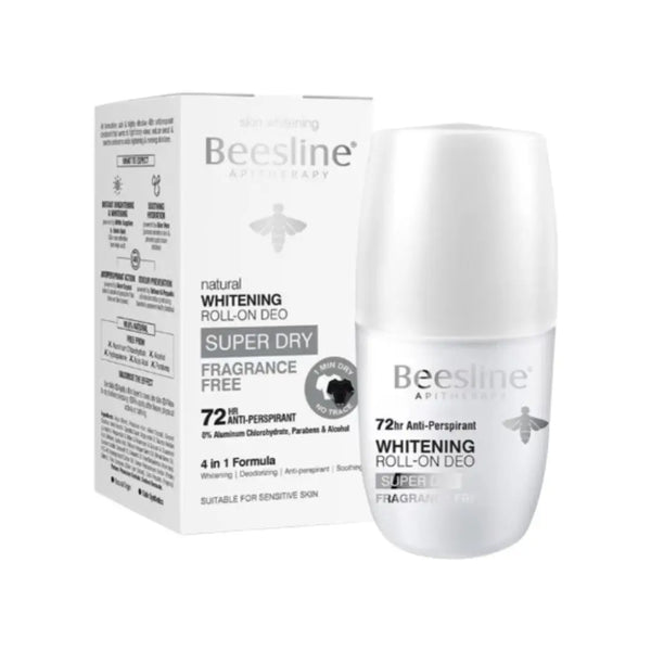 Beesline 72H Natural Whitening Deo Roll On Fragrance Free Super Dry 50ml
