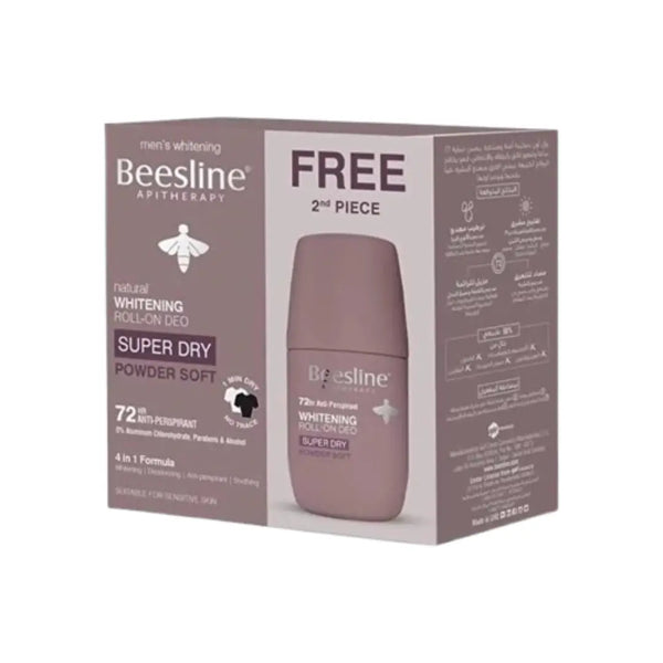 Beesline 72H Natural Whitening Deo Super Dry Powder Soft Roll On 50ml 1+1