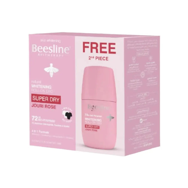Beesline 72H Whitening Super Dry Jouri Rose Deo Roll On 50ml 1+1