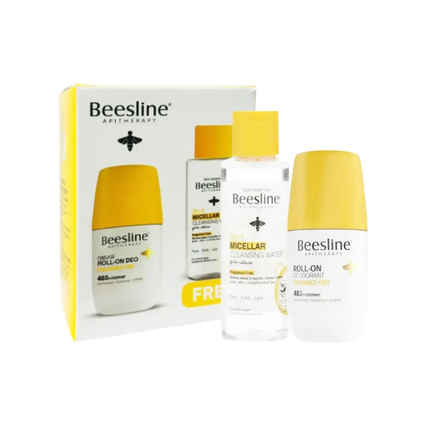 Beesline Natural Fragrance Free Deo Roll On 50ml + Micellar Cleansing Water 100ml Promo Pack