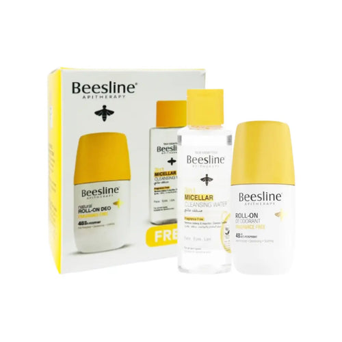 Beesline Natural Fragrance Free Deo Roll On 50ml + Micellar Cleansing Water 100ml Promo Pack