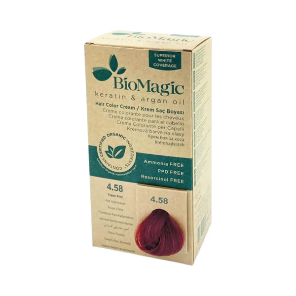 BioMagic Hair Color Red Violet Auburn 4.58