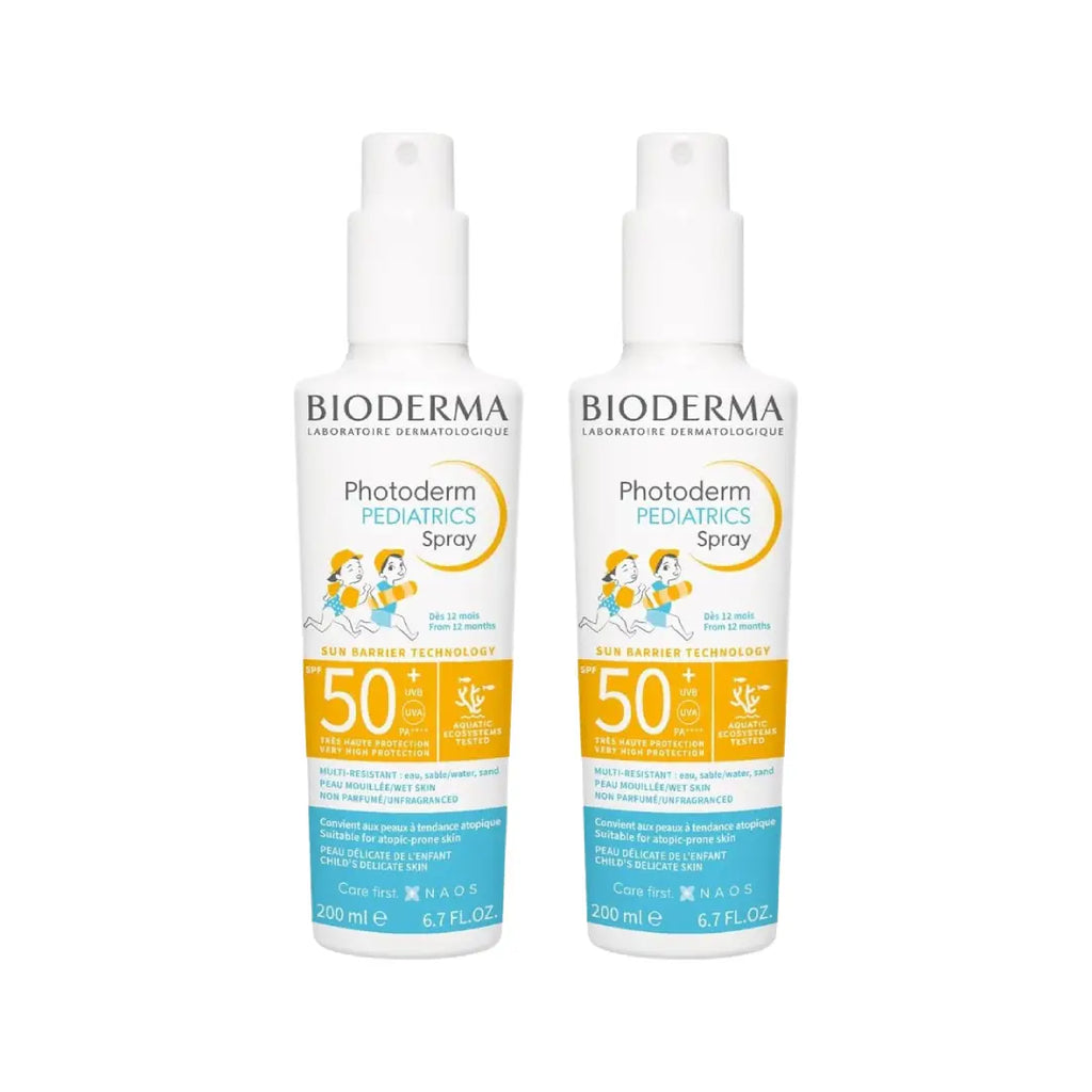 Bioderma Photoderm Pediatrics Spray SPF50+ 200ml 1+1 Offer – Kids Sunscreen Spray for Sensitive Skin