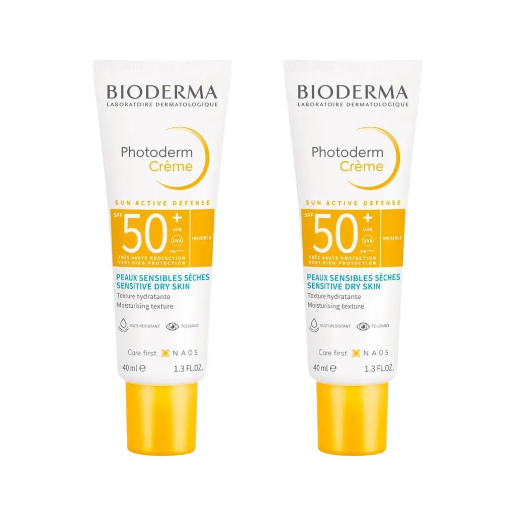 Bioderma Photoderm SPF50+ Creme Invisible 40ml 1+1 Offer – Moisturizing Sunscreen for Normal to Dry Skin