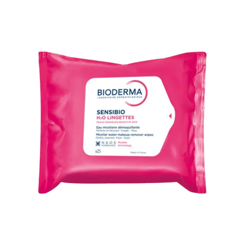 Bioderma Sensibio Wipes 25s – Gentle Micellar Cleansing & Makeup Removal for Sensitive Skin
