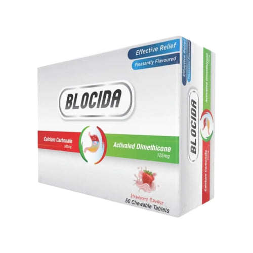 Blocida Chewable Tablets Strawberry Flavor 50s – Digestive Comfort & Antacid Support