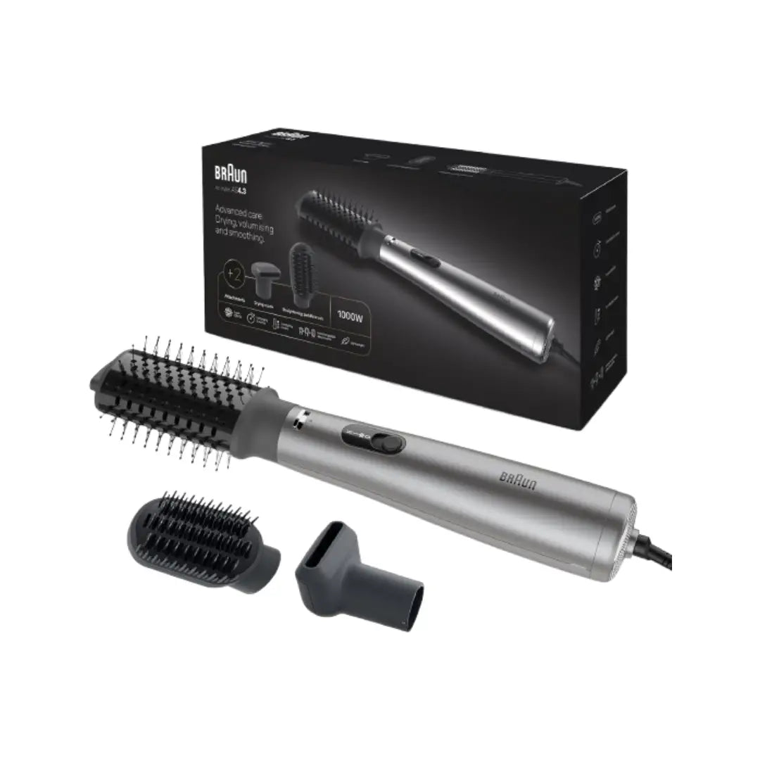 Braun Air Styler AS 4.3 – Hot Air Hair Styler with 3 Styling Attachments & Ionic Technology