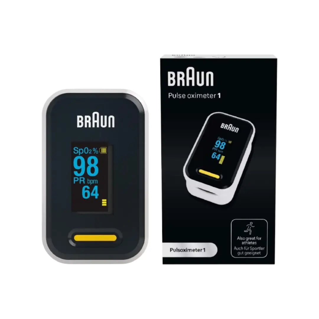Braun Pulse Oximeter 1 – Fingertip Blood Oxygen Saturation (SpO₂) & Pulse Rate Monitor